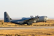 Eine C-130J Super Hercules Shimshon der 103. Staffel „Elephants“ (siehe Heck) 2015