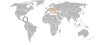 Location map for Jamaica and Serbia.