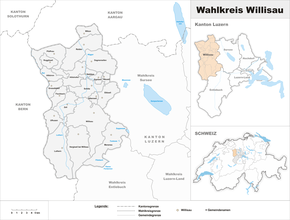 Karte von Wahlkreis Willisau