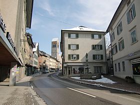 Städtli mit katholischer Pfarrkirche