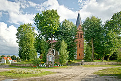 Die einst evangelische, jetzt römisch-katholische Pfarrkirche in Sterławki Wielkie (Groß Stürlack)