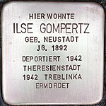 Stolperstein für Ilse Gompertz (Uerdinger Straße 412)