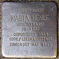 Stolperstein für Marta Henle (Redwitzstraße 87)