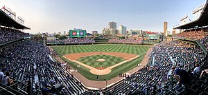 Spiel der Chicago Cubs gegen die Washington Nationals im Wrigley Field am 12. August 2018