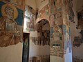 Interior view of the church with its medieval frescoes