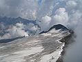 Der Gletscher vom Gipfel aus