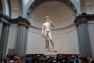Dünyaca ünlü Michelangelo'nun Davut Heykeli.