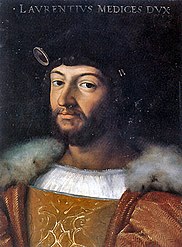 Duke Lorenzo Medici, by Cristofano, after a portrait by Raphael