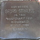 Stolperstein für Georg Strauß