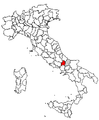 Lage der Provinz in Italien