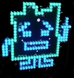 LED Mooninite, a character from Aqua Teen Hunger Force, used from the bomb scare in Boston in 2007.