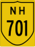 National Highway 701 marker