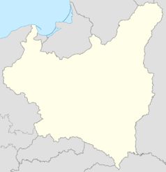 Mapa konturowa Polski w 1939, po prawej nieco u góry znajduje się punkt z opisem „Łozowicze”