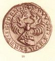 Vollwappen-Siegel des Burggrafen Otto III. von Dohna, 1287