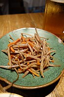 Kinpira gobō (burdock root)