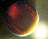 An artist's depiction of the extrasolar planet HD 209458 b orbiting its star