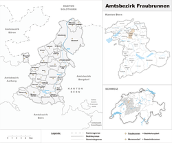 Location of Fraubrunnen District