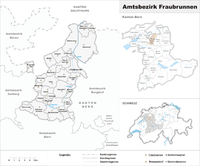 Karte von Amtsbezirk Fraubrunnen