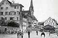 Blick über das Stadthausquai zum Kornhaus, 1880