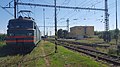 Electric locomotives at Maťovské Vojkovce freight station