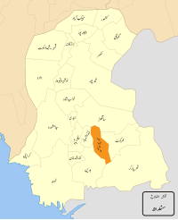 Location of Mirpurkhas in Sindh province