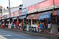 Taco stands along a street in Petatlan, Guerrero, Mexico