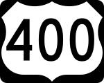 Straßenschild des U.S. Highways 400