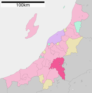 Lage Uonumas in der Präfektur