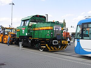 Rangierlok 709 702 auf der InnoTrans Berlin