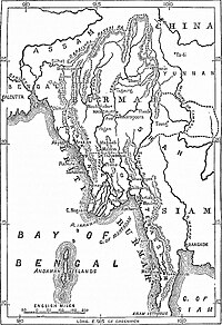 Map of Burma, 1878