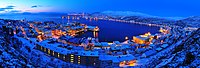 Panoramautsikt over Hammerfest Foto: Øyvind A. Holm, januar 2008