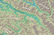 A terrain map of Hemis National Park and the surrounding trans-Himalayan Ranges