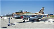 An F-16C Barak of 101 Squadron "First Fighter" from Ramat David Airbase, here in May 2017