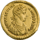 Coin depicting Valentinian II