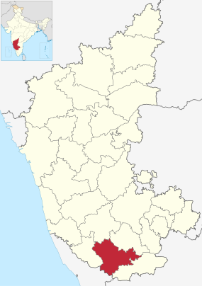 Positionskarte des Distrikts Mysuru