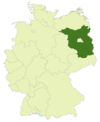 Map of Germany with the location of Brandenburg highlighted