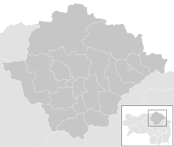 Lage der Gemeinde Bezirk Bruck-Mürzzuschlag im Bezirk Bruck-Mürzzuschlag (anklickbare Karte)