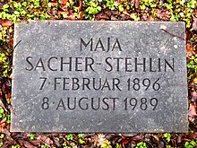 Maja Sacher-Stehlin (1896–1989) Bildhauerin, Mäzenin, Familiengrab auf dem Friedhof Hörnli, Riehen, Basel-Stadt