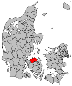 Kart over Nordfyns kommune