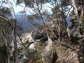 Gipfel des Dithol oder Pigeon House Mountain im angrenzenden Morton-Nationalpark