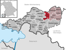 Kaart van Röthenbach (Allgäu)