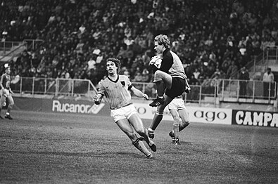 Ravelli 1983 im Einsatz gegen die Niederlande