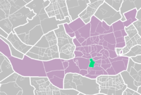 Old Charlois (light green) within Rotterdam (purple).