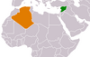 Location map for Algeria and Syria.