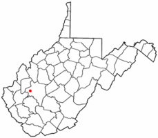 Location of Dunbar, West Virginia