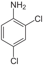 Structuurformule van 2,4-dichlooraniline