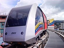 A Cabletren Bolivariano train near Petare II station