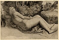 "Venus", or reclining nude