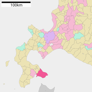 Lage Hakodates in der Präfektur