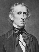 Voormalig Senator John Tyler uit Virginia Whig Partij